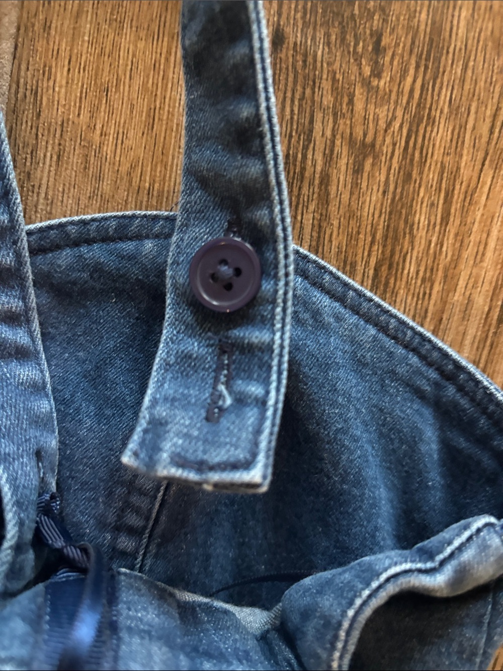 Anthropologie Porridge Denim Rose-Front Mini Dress - Blue - Picture 5 of 5